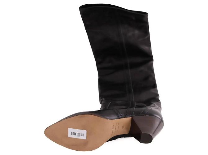 Stivali western Isabel Marant in pelle nera - vista 7