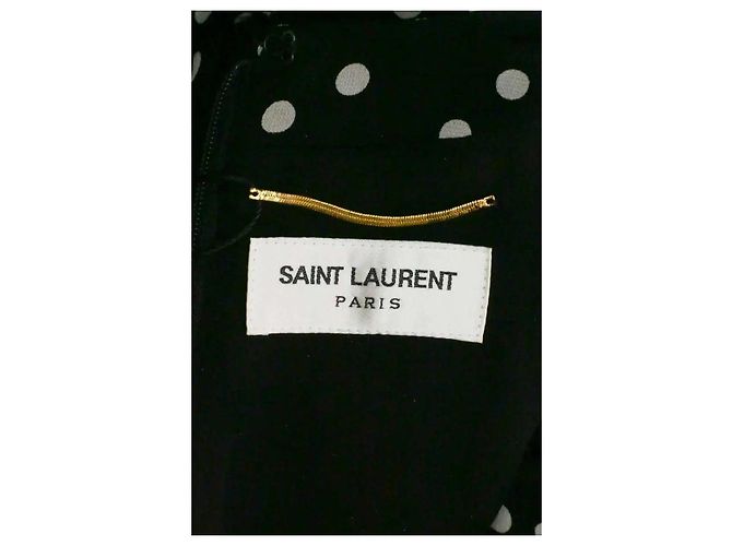 Autre Marque Saint Laurent Kleid aus schwarzer Seide - Ansicht 5
