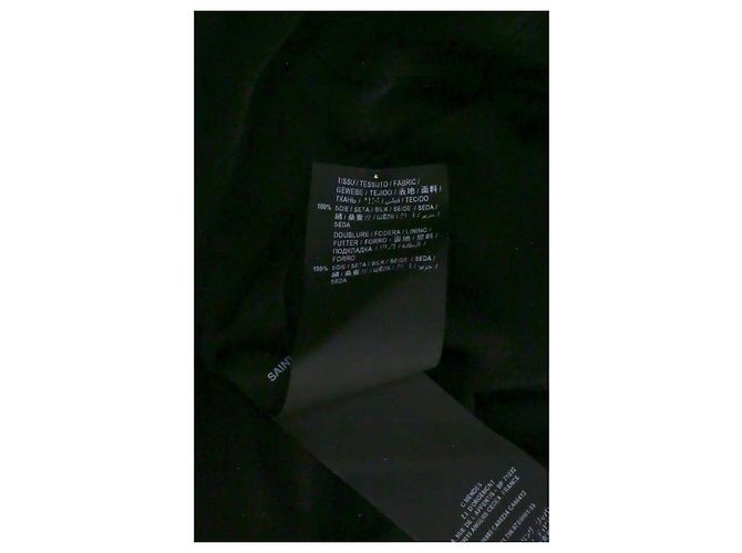 Autre Marque Saint Laurent Kleid aus schwarzer Seide - Ansicht 6