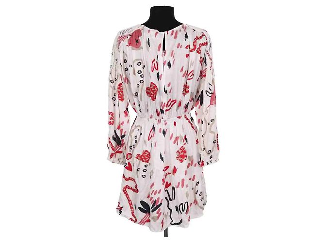 Robe Ba&Sh blanche en viscose - vue 4