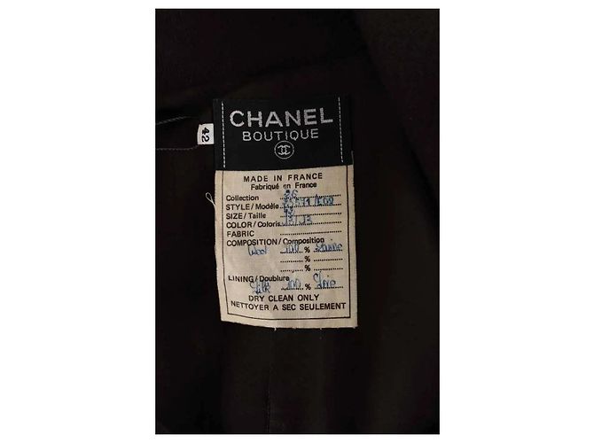 Abito Chanel in lana marrone - vista 5