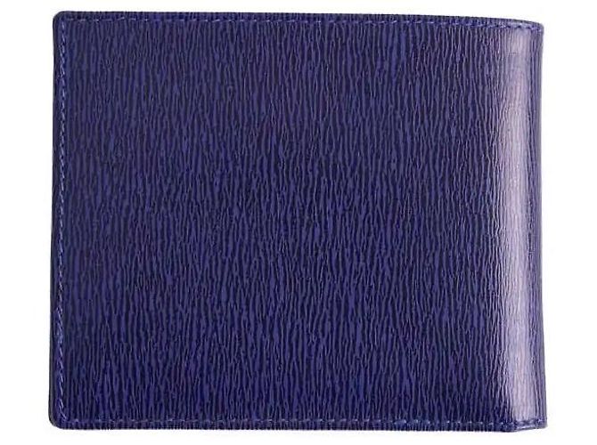 Carteira Givenchy de couro azul marinho - vista 2