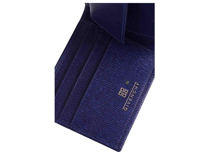Carteira Givenchy de couro azul marinho - vista 3