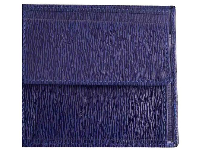 Carteira Givenchy de couro azul marinho - vista 4