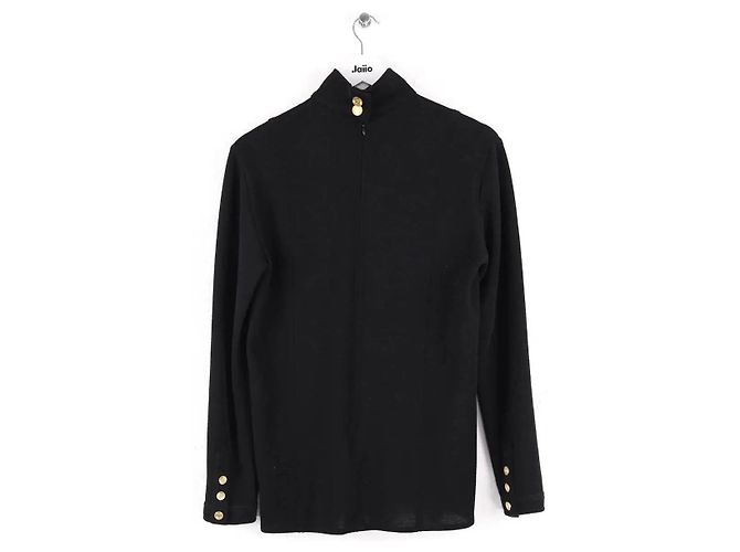 Blusa Chanel de lana negra - vista 3