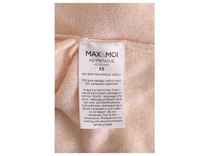 Max & Moi Strickjacke aus Wolle Beige XS - Ansicht 6