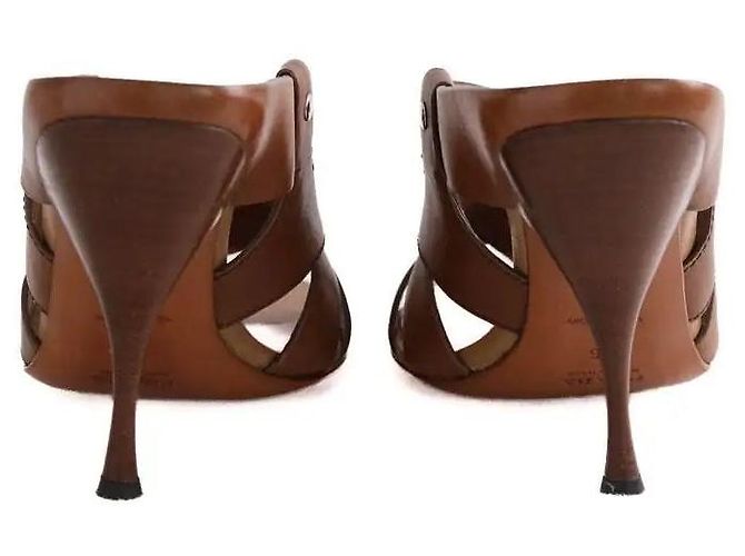 Prada Mules aus braunem Leder - Ansicht 2