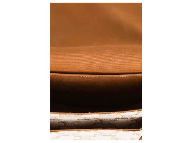 Céline Borsa a tracolla Folco toile triomphe écru - vista 6