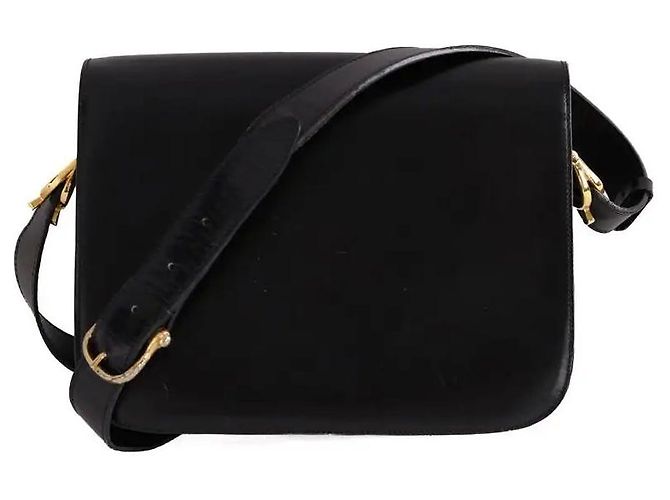 Céline Borsa a tracolla Triomphe vintage nera - vista 3