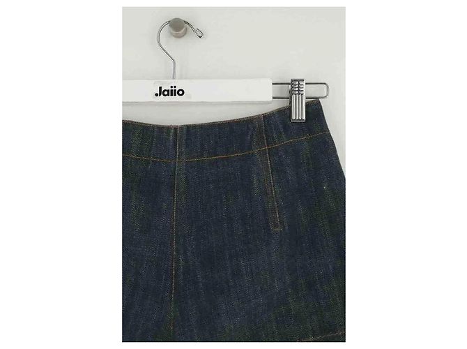 Mini shorts Alaïa in cotone blu - vista 4