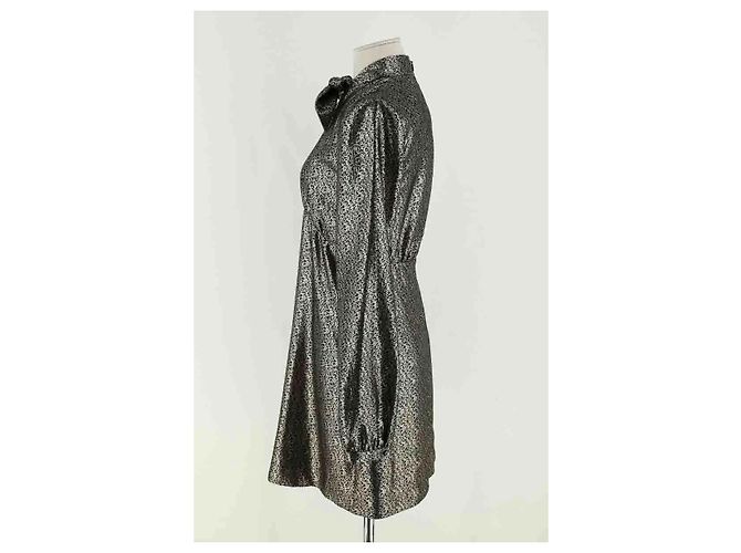 Autre Marque Saint Laurent Kleid Gold Viscose - Ansicht 3