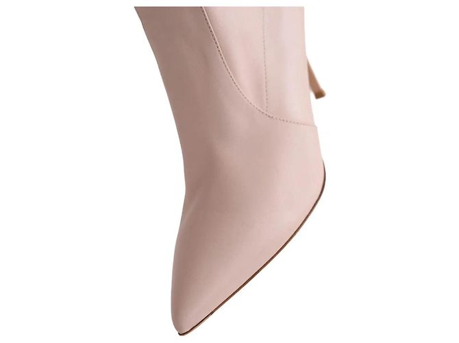 Botas Gianvito Rossi em couro bege - vista 4