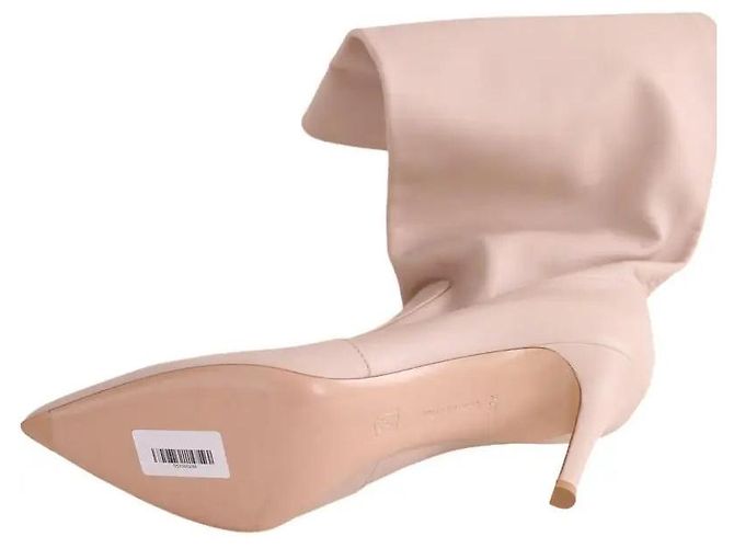 Botas Gianvito Rossi em couro bege - vista 6