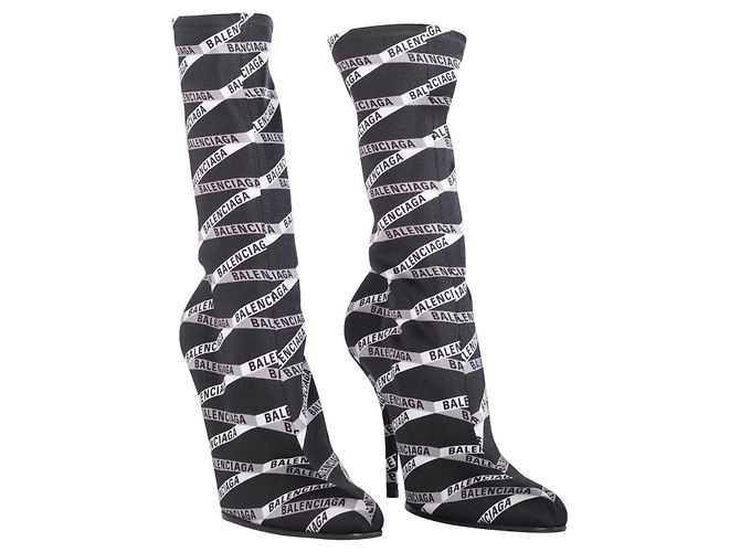 Stivaletti elastici Balenciaga Monogram Logo-Print - vista 2