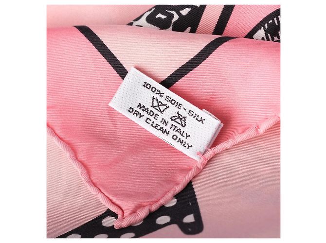 Lenço de seda com estampado gráfico rosa Christian Dior - vista 5