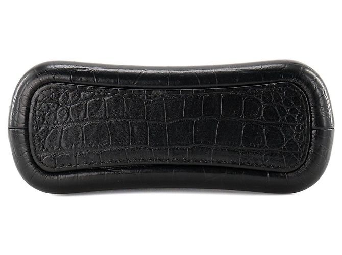 CHANEL - Borsa a tracolla Gabrielle mini Chanel in pelle embossed coccodrillo nero - vista 4