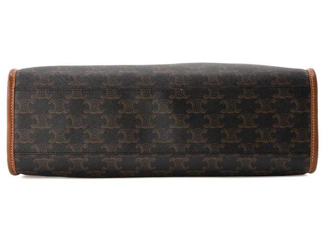 Céline CELINE - Borsa Celine Cabas Horizontal in tela rivestita Triomphe marrone - vista 4