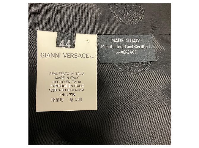 Versace Steel Grey / Black Metallic Jacquard Jacket - view 5