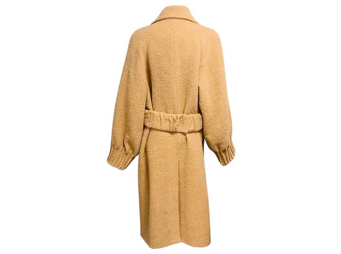 Autre Marque Abrigo Elleme Camel Chouchou con cinturón - vista 3