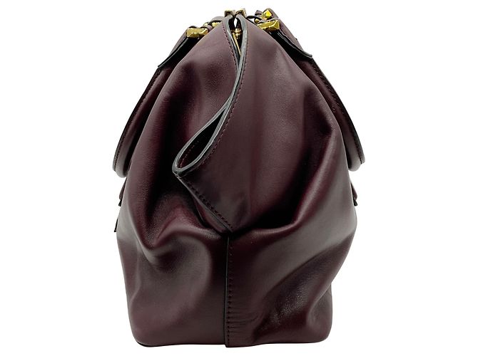 Michael Kors Collection Borsa Satchel Lexi Large in pelle bordeaux - vista 2