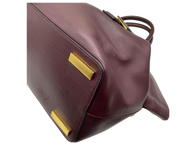 Michael Kors Collection Borsa Satchel Lexi Large in pelle bordeaux - vista 6