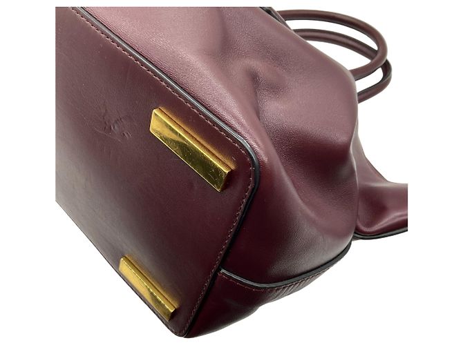 Michael Kors Collection Borsa Satchel Lexi Large in pelle bordeaux - vista 8