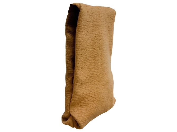 The Row Borsa a pochette Large Glove Clutch in cashmere Camel - vista 2