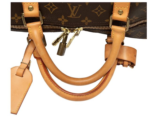 Borsa da viaggio Louis Vuitton Monogram Keepall Bandouliere 60 Marrone - vista 7