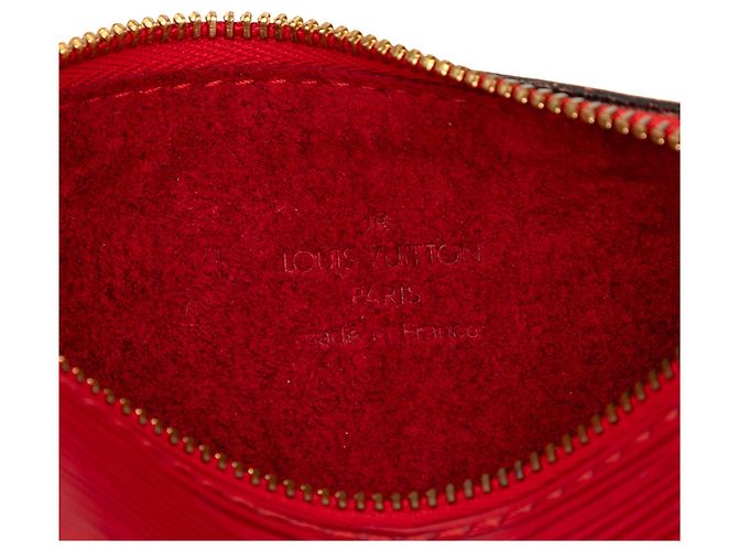 Bolso de mano Louis Vuitton Epi Pochette Papillon rojo - vista 5