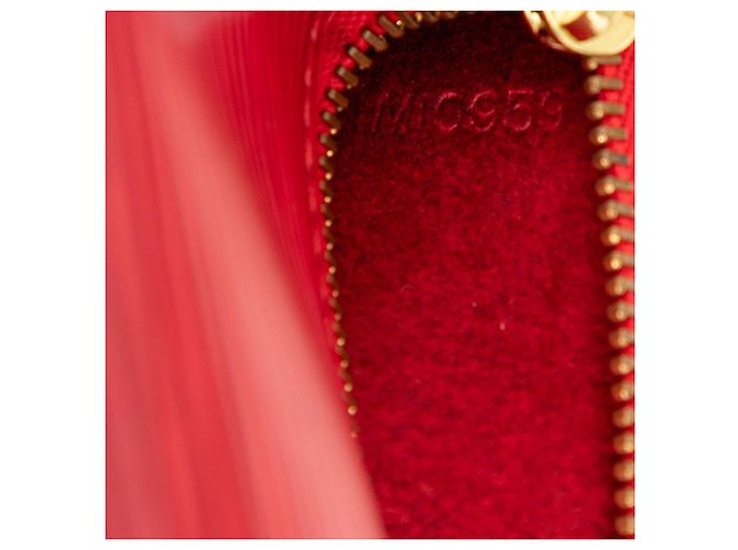 Bolso de mano Louis Vuitton Epi Pochette Papillon rojo - vista 6