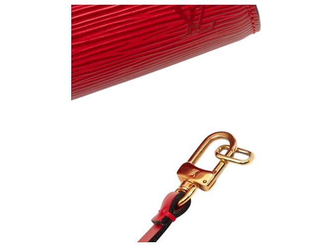 Bolso de mano Louis Vuitton Epi Pochette Papillon rojo - vista 8