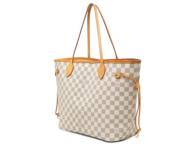 Louis Vuitton Neverfull MM Tote Bag Damier Azur Weiß - Ansicht 2