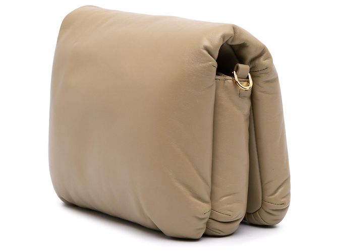 Borsa a catena Goya Puffer in pelle di agnello lucida beige LOEWE - vista 2