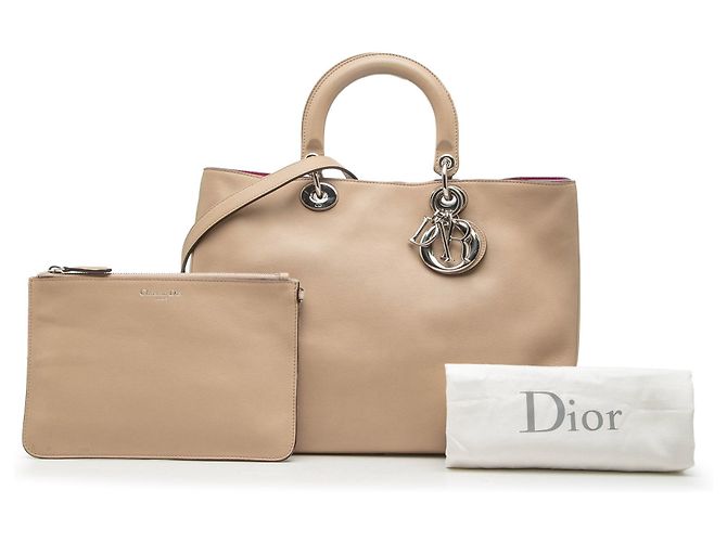 Borsa Diorissimo Large in pelle beige Dior - vista 10