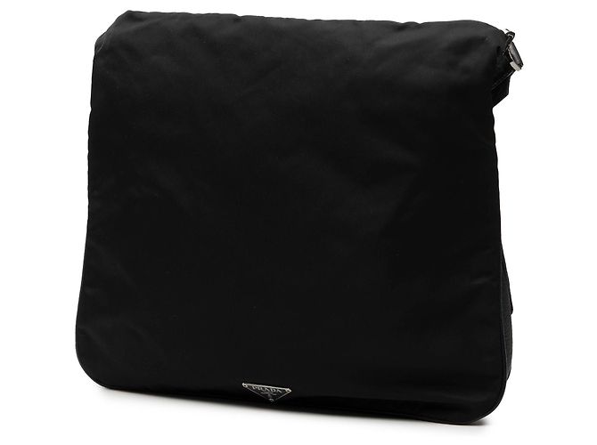 Sac à épaule Prada Tessuto noir avec fermeture éclair - vue 2