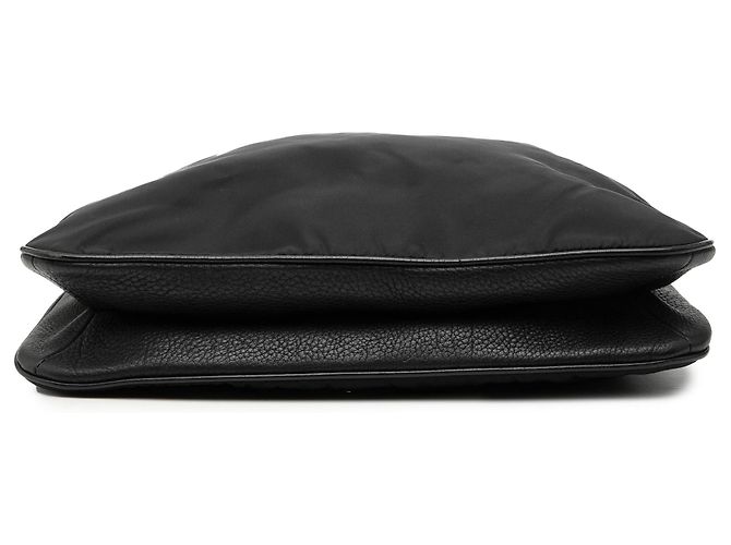 Sac à épaule Prada Tessuto noir avec fermeture éclair - vue 3