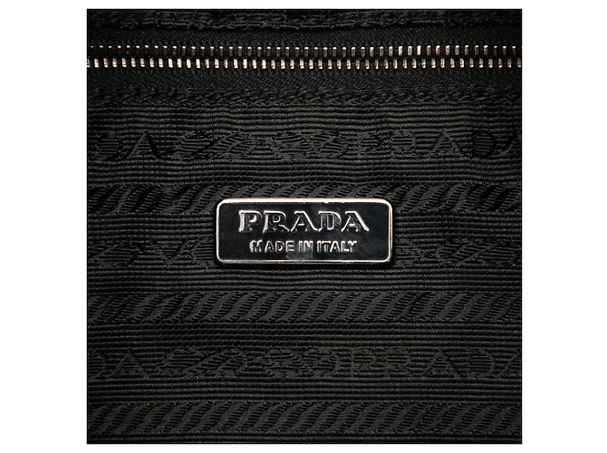 Sac à épaule Prada Tessuto noir avec fermeture éclair - vue 5