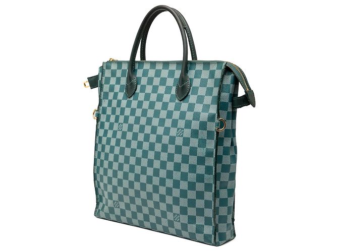 Borsa Satchel Louis Vuitton Damier Couleurs Mobil Piment Blu - vista 2