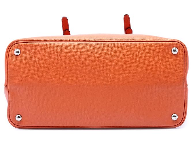 Borsa Prada Medium Saffiano Cuir con Doppio Manico Arancione - vista 3