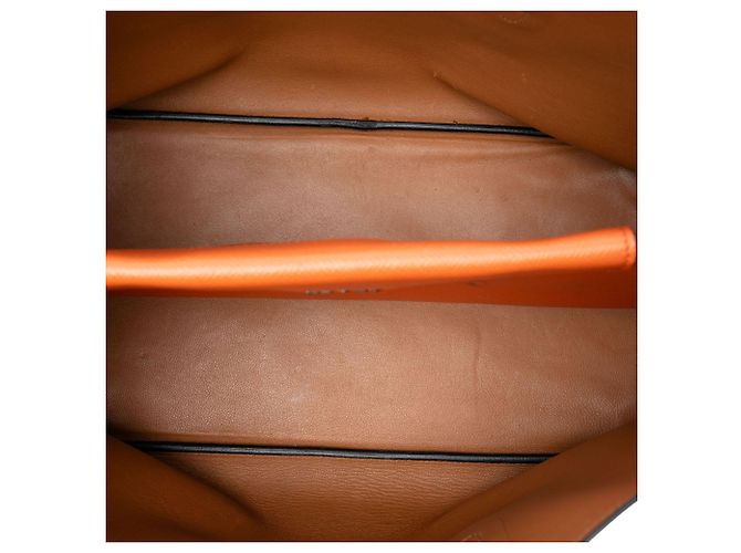Borsa Prada Medium Saffiano Cuir con Doppio Manico Arancione - vista 4