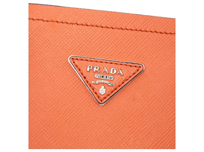 Borsa Prada Medium Saffiano Cuir con Doppio Manico Arancione - vista 6