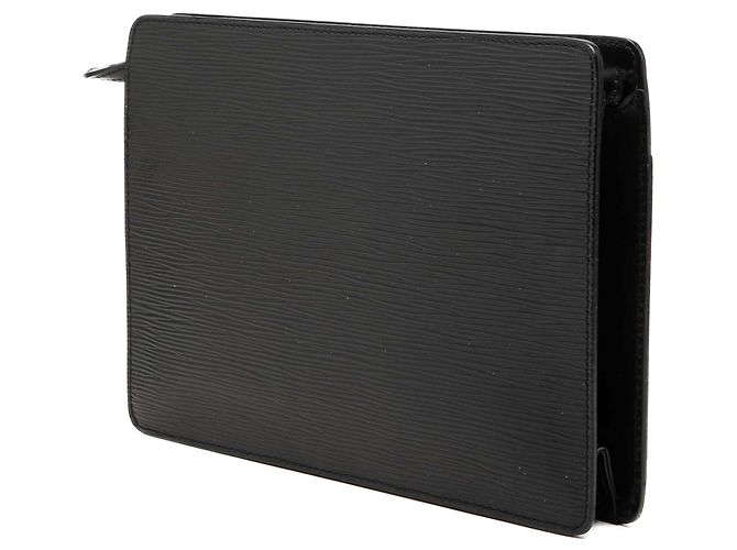 Borsa a Mano Louis Vuitton Epi Pochette Homme Nera - vista 2