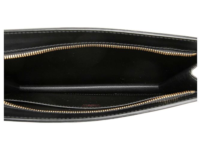Borsa a Mano Louis Vuitton Epi Pochette Homme Nera - vista 5