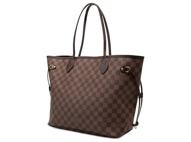 Borsa Tote Louis Vuitton Damier Ebene Neverfull MM marrone - vista 2