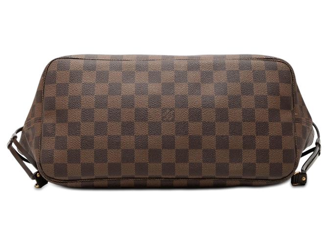 Borsa Tote Louis Vuitton Damier Ebene Neverfull MM marrone - vista 3