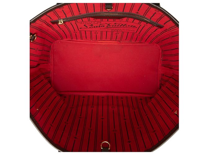 Borsa Tote Louis Vuitton Damier Ebene Neverfull MM marrone - vista 4