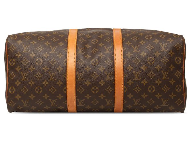 Sac de voyage Louis Vuitton Monogram Keepall 50 Marron - vue 3