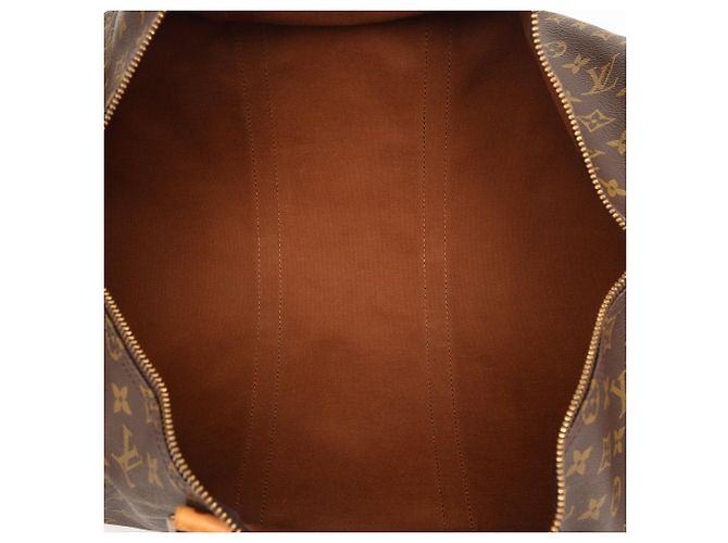 Sac de voyage Louis Vuitton Monogram Keepall 50 Marron - vue 4