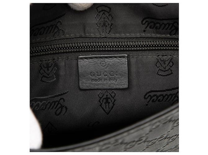 Borsa a tracolla Gucci Guccissima nera - vista 5