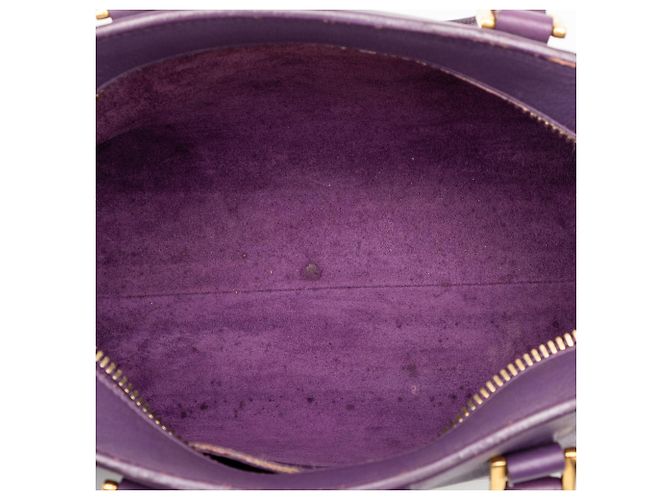 Autre Marque Borsa Cabas Satchel Monogram in pelle Baby Saint Laurent Viola - vista 4